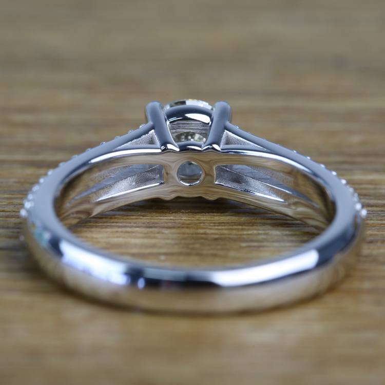 Custom Split Shank 0.90 Carat Round Diamond Engagement Ring  angle 4